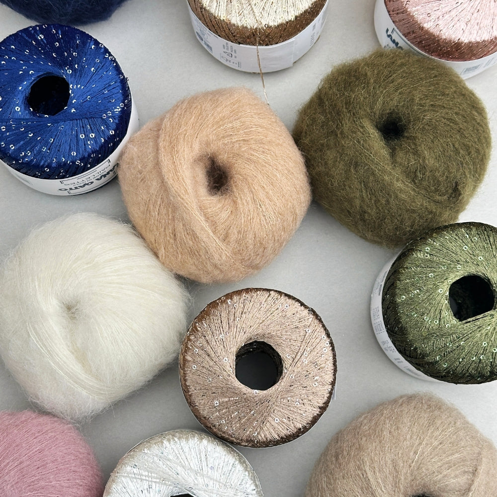 Strikkekit - Paillettes Scarf (Kimsa + Paillettes)