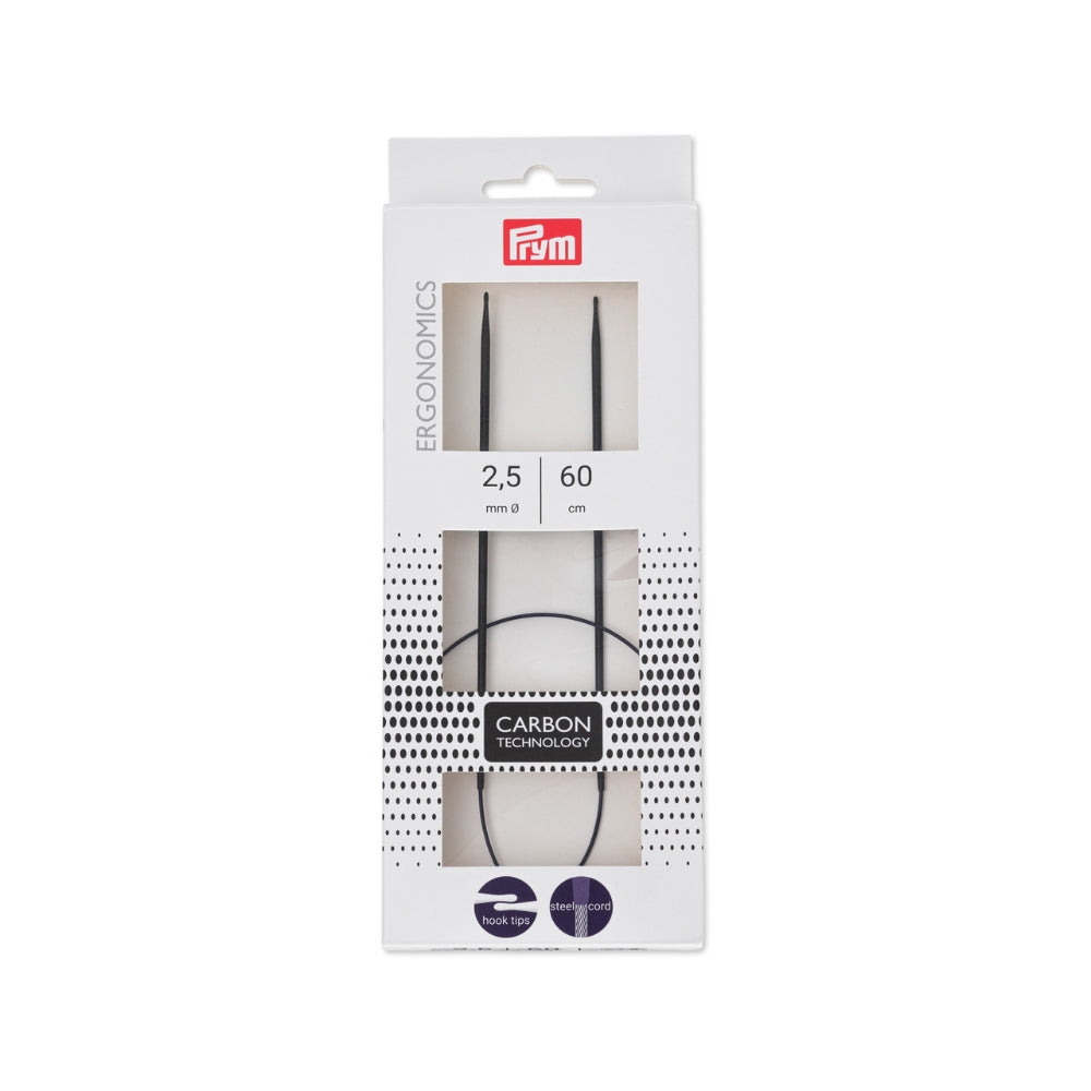 PRYM Carbon - Ergonomic Round Sticks - 60 cm