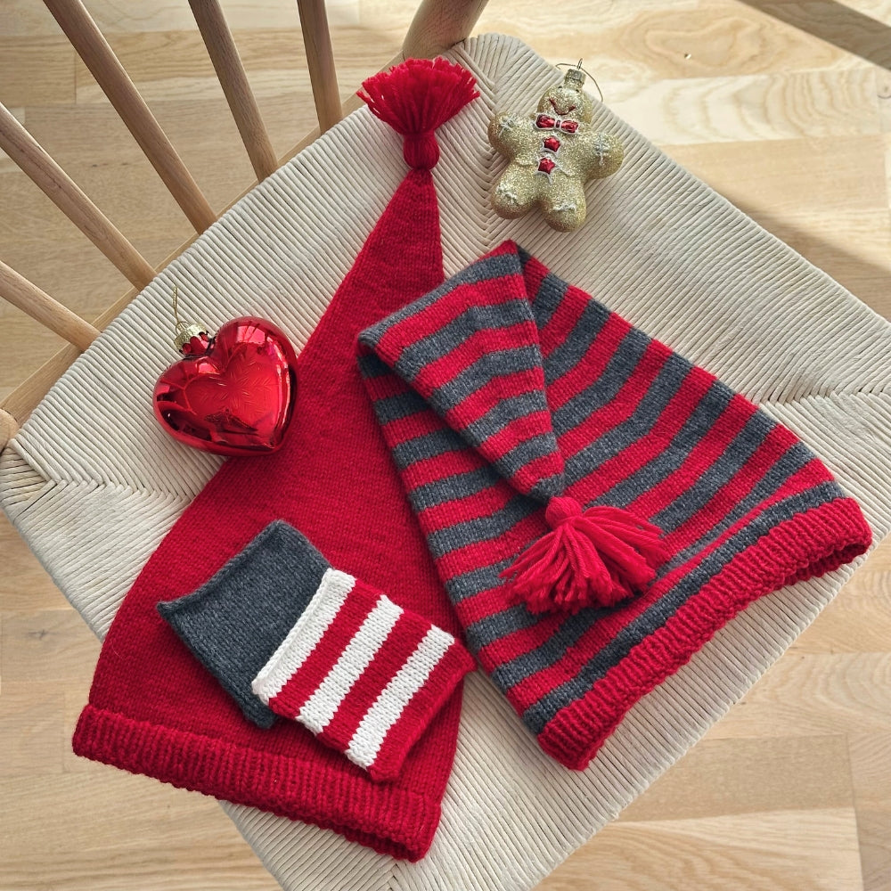 Strikkekit til Smuksak Nissehue (Premium Merino)