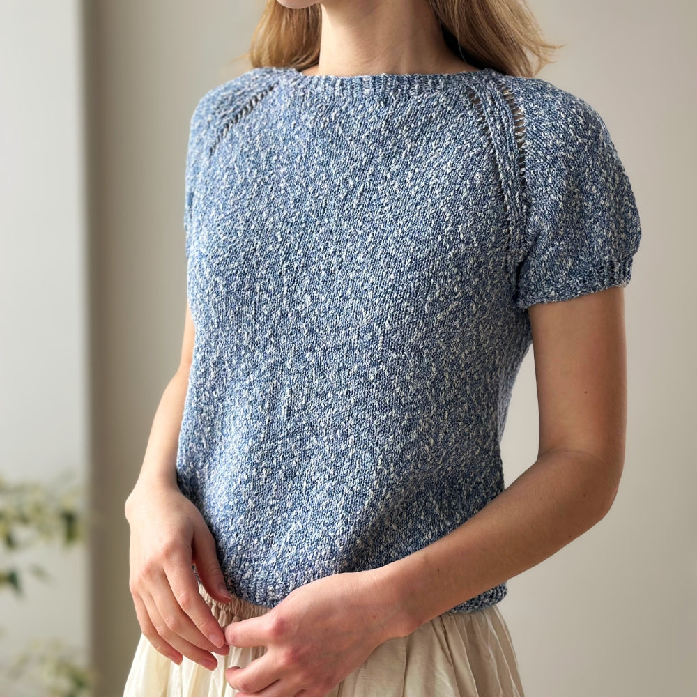 Knitting kit - Smuksak Tee (Lime - Organic Cotton)