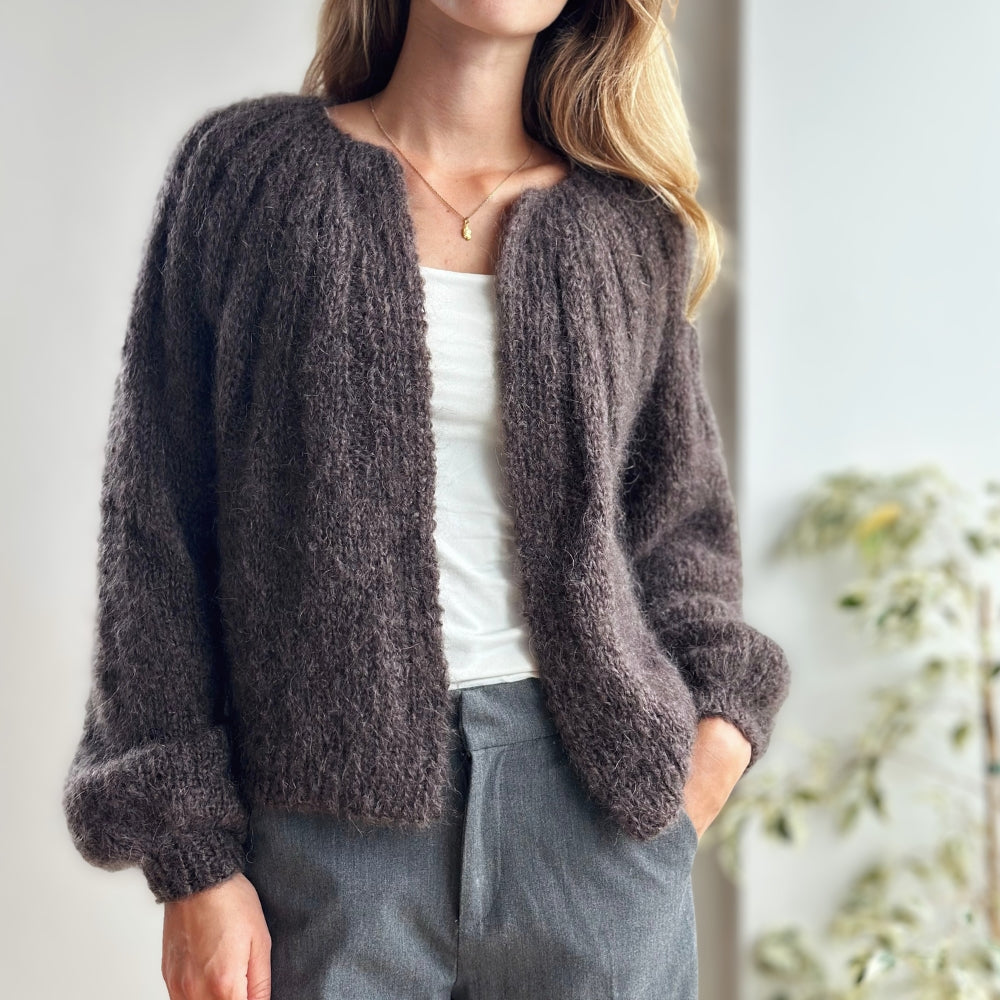 Garnkit - Sunday Cardigan - Mohair Edition af PetiteKnit (Wool Mohair)