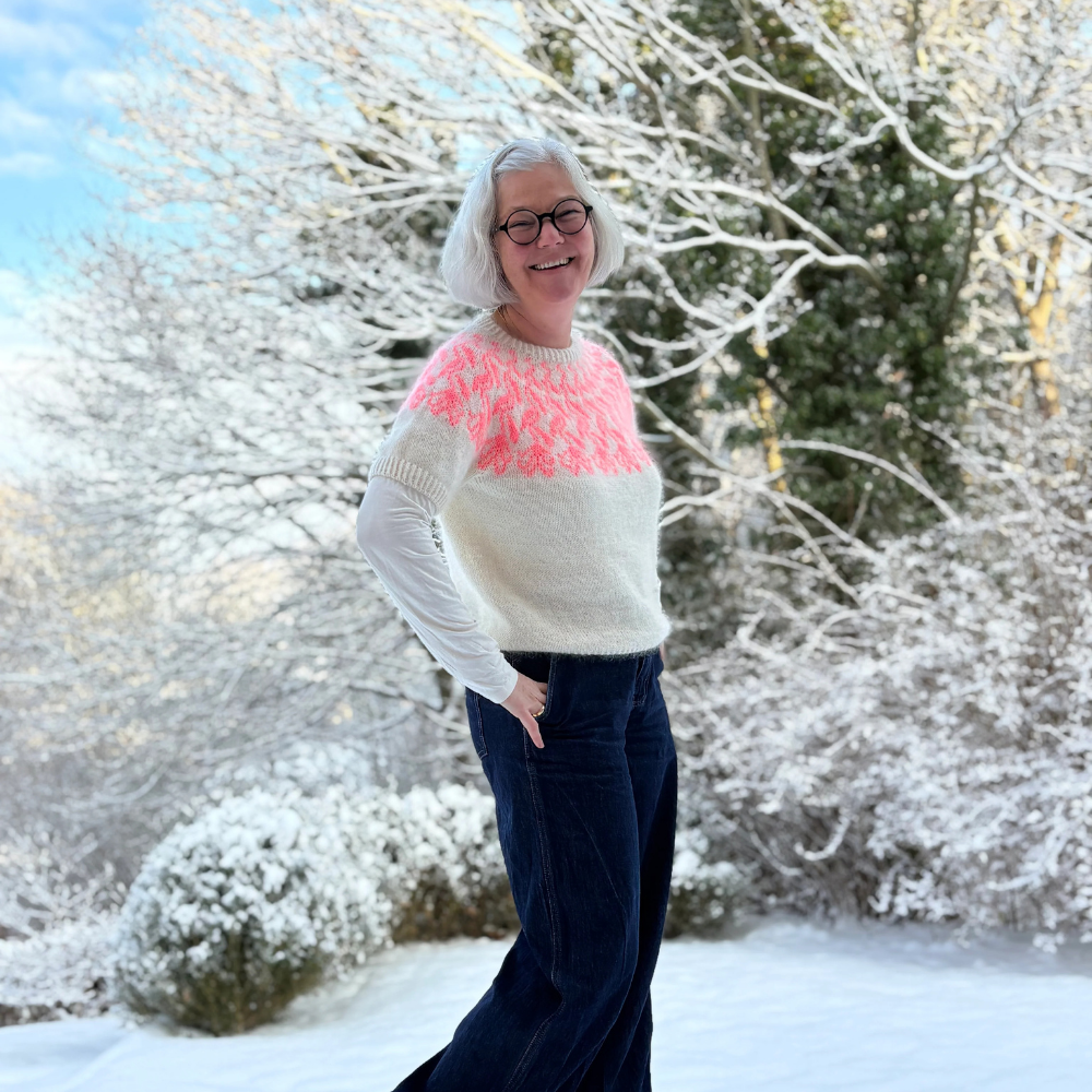 Garnkit - Wild Clover Sweater af Lenes Knitwear - Kortærmet (VIP + Silk Mohair)