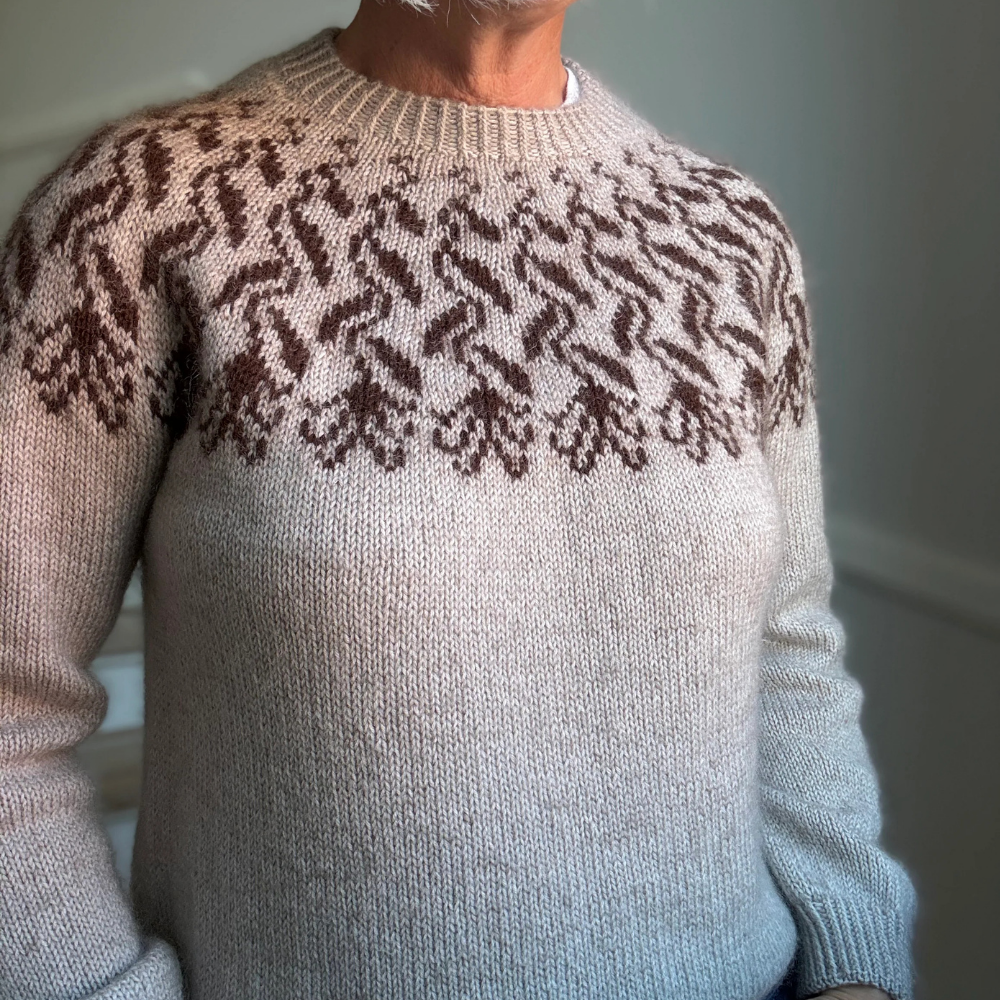 Garnkit - Wild Clover Sweater af Lenes Knitwear - Langærmet (VIP + Silk Mohair)