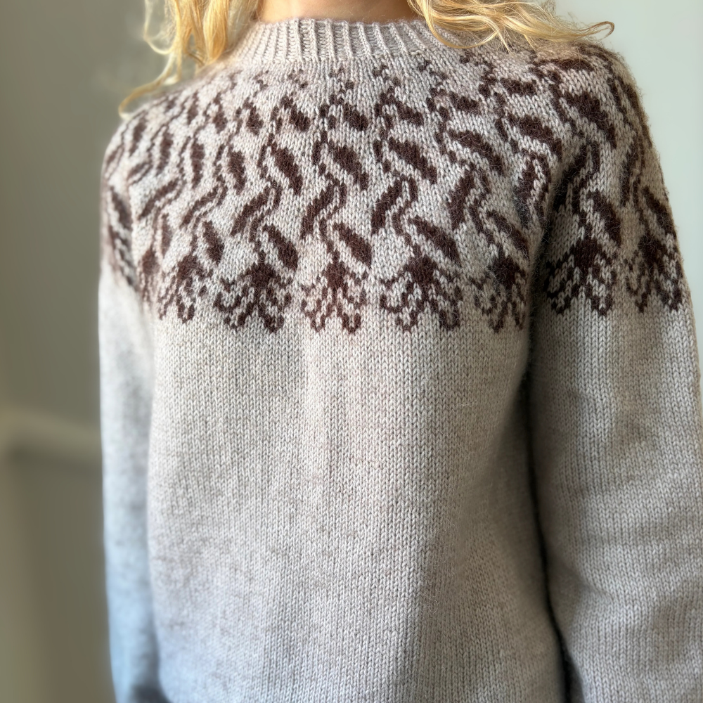 Garnkit - Wild Clover Sweater af Lenes Knitwear - Langærmet (VIP + Silk Mohair)