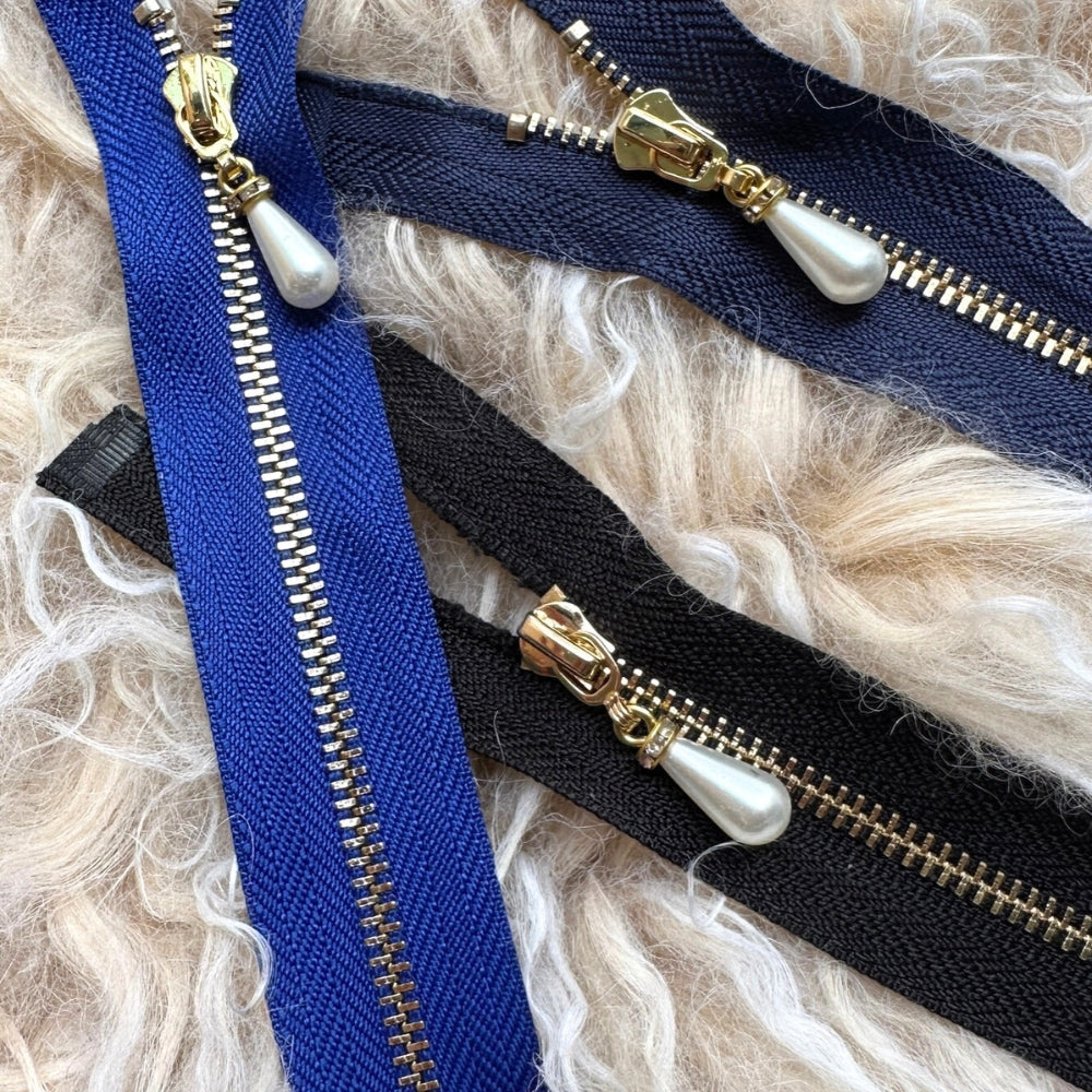 Zippers - 40 cm - Pearl Drop