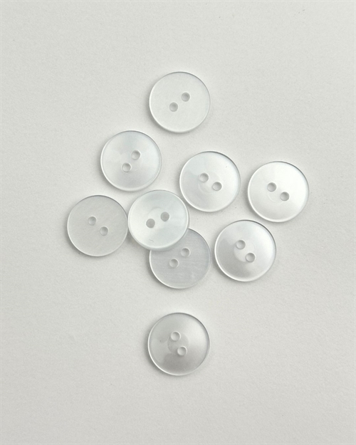 Knap 15mm - Klar plastknap