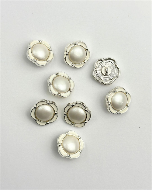 Knap 18 mm - Blomster Perle