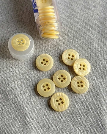 Knap 18mm - Shiny - Pastelgul