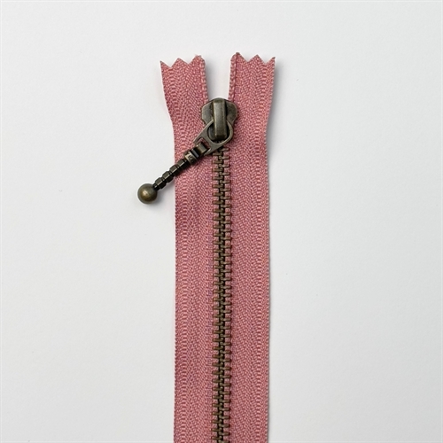 Lynlås - Messing - 35 cm (6 mm) - Antique Rose