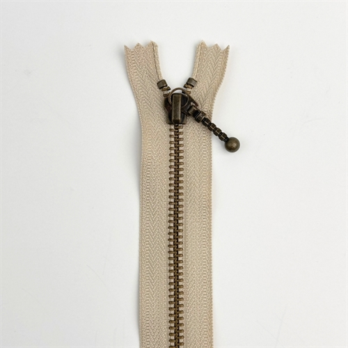 Lynlås - Messing - 35 cm (6 mm) - Sand