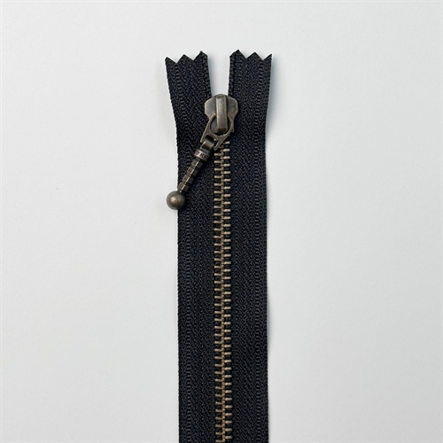 Lynlås - Messing - 35 cm (6mm) - Black