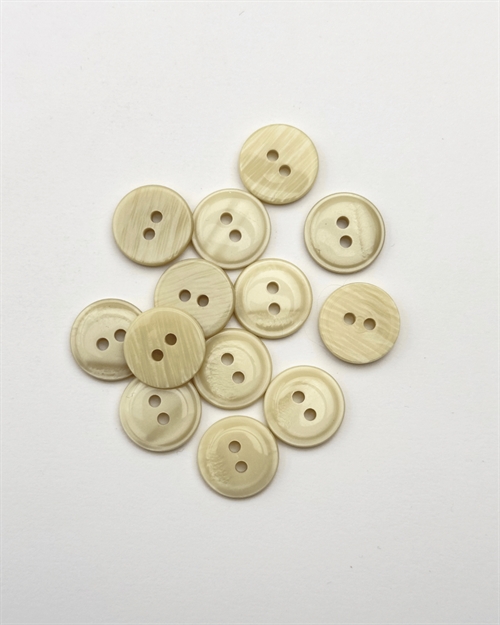 Knap - 15 mm - Ivory - Imiteret Perlemor