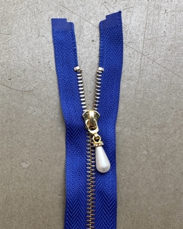 Lynlås - Pearl Drop - Regal Blue - 40 cm