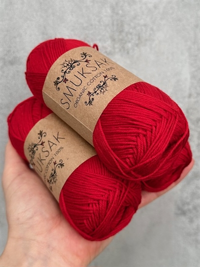 10 x Organic Cotton -  Scarlet Poppy - 1109