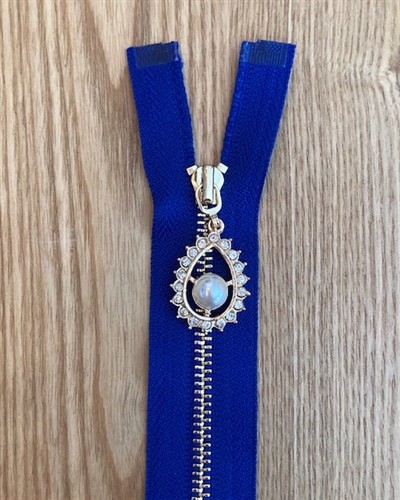 Lynlås - Diamond Pearl - Regal Blue - 40 cm