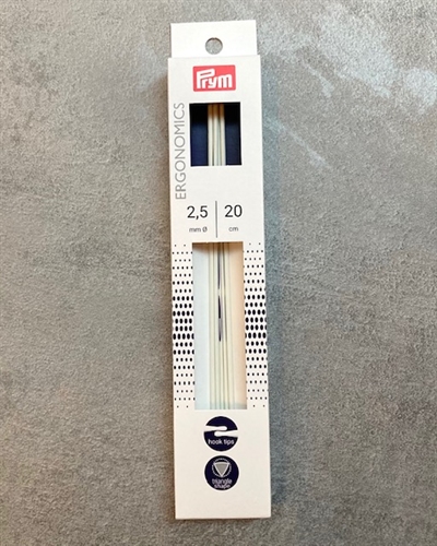 PRYM - Ergonomiske Strømpepinde - 2,5mm - 20cm