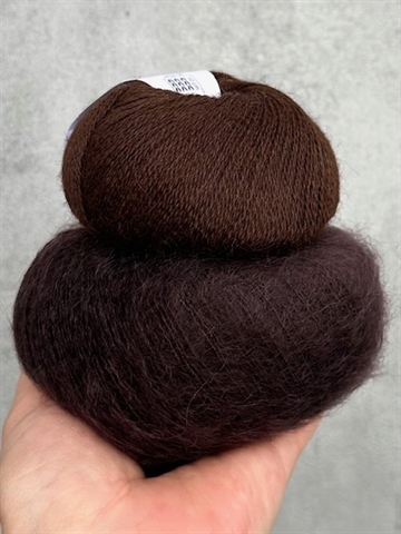Smuksak Scarf - Strikkekit - Espresso (Silk Mohair Edition)