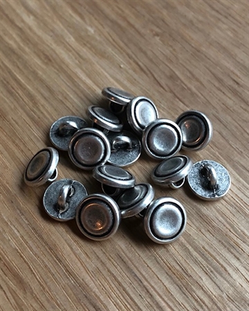 Knap 10mm - Metal - Sølv ring
