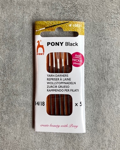 Pony Black - Uldnåle - 5 stk.