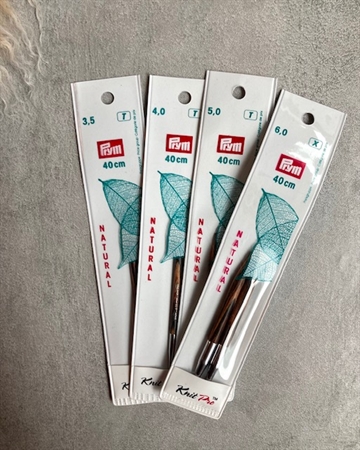 KnitPro Prym Natural - 10cm - Udskiftelige Rundpinde