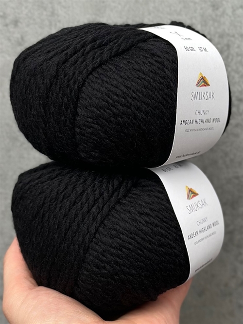 Chunky Andean Highland Wool - Very Black - 50