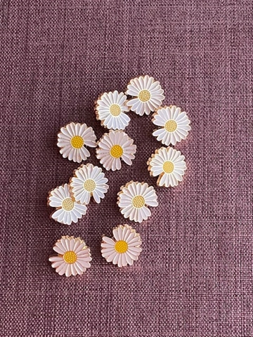 Knap 18 mm - Tusindfryd Blomst/Rosa