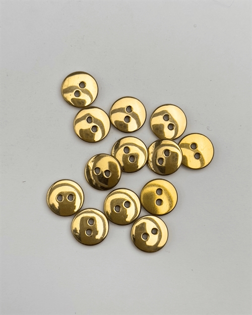 Knap 12mm - Blank Guld