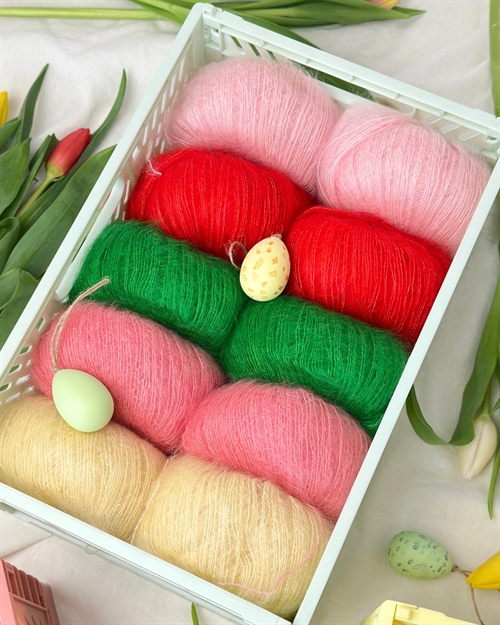 Strikkekit - Sorbet Cardigan - Påskeblomst