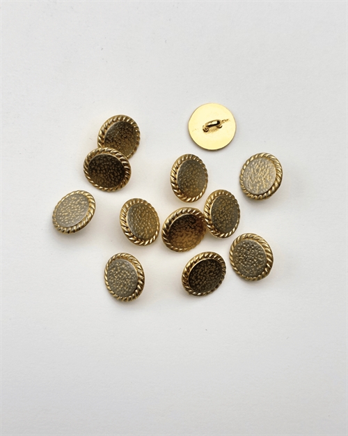 Knap 12mm med øje - Guldkrans