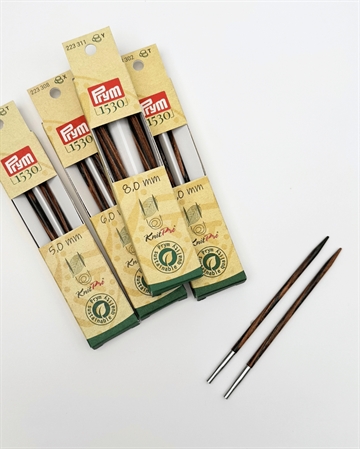 KnitPro Prym Natural - 12cm - Udskiftelige rundpinde