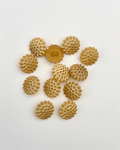 Knap 15 mm - Nubret plastik - Brun